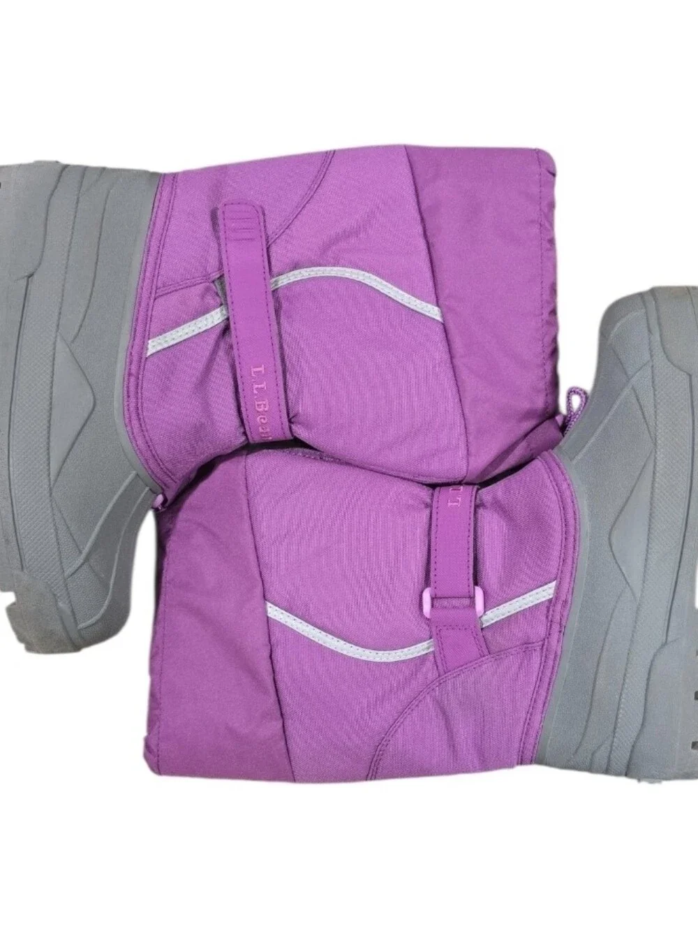 L.L. Bean Big Girl/Kids Northwoods Water Resistant Purple & Gray Boots. Size 6